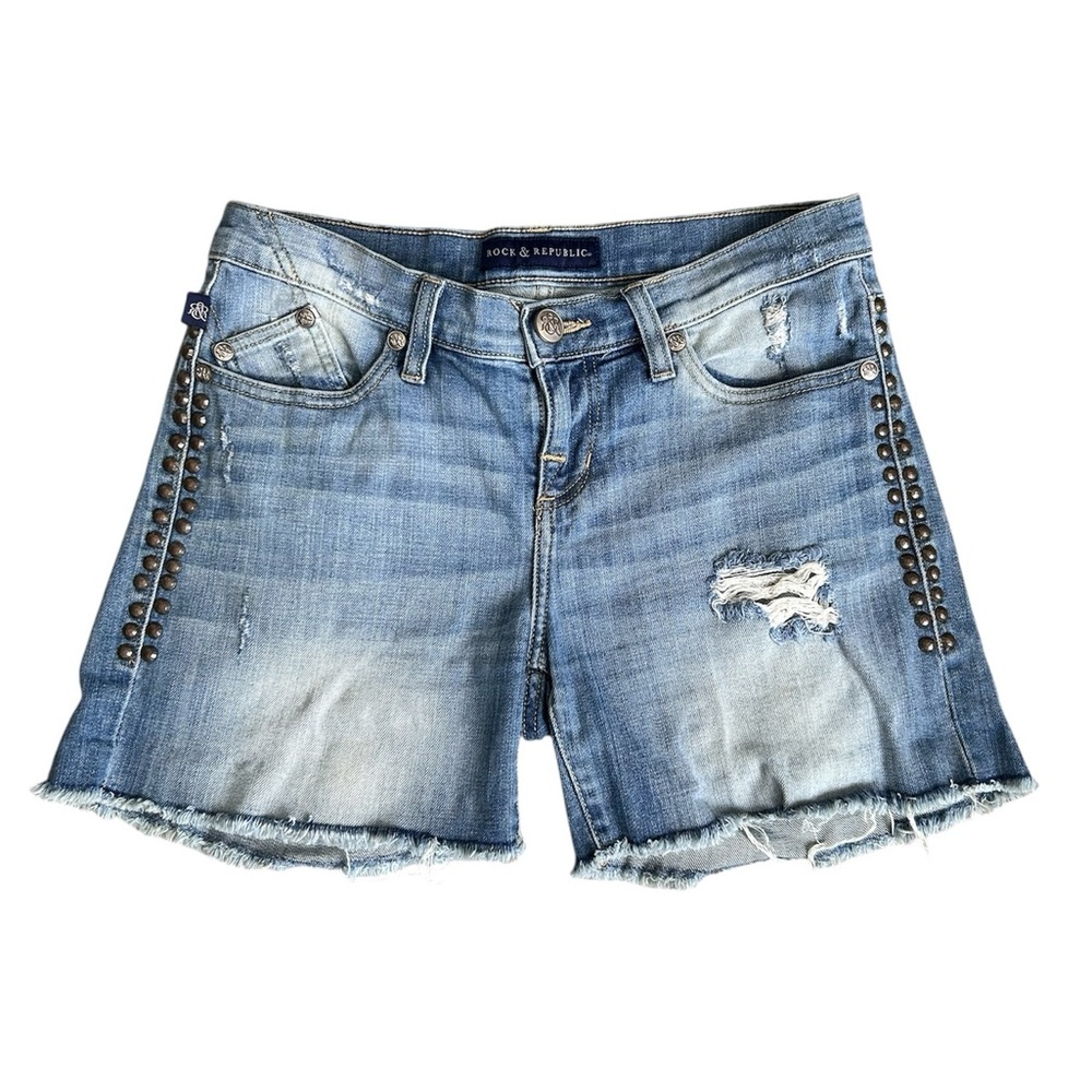 Rock & Republic women’s distressed and studded denim jeans size 2